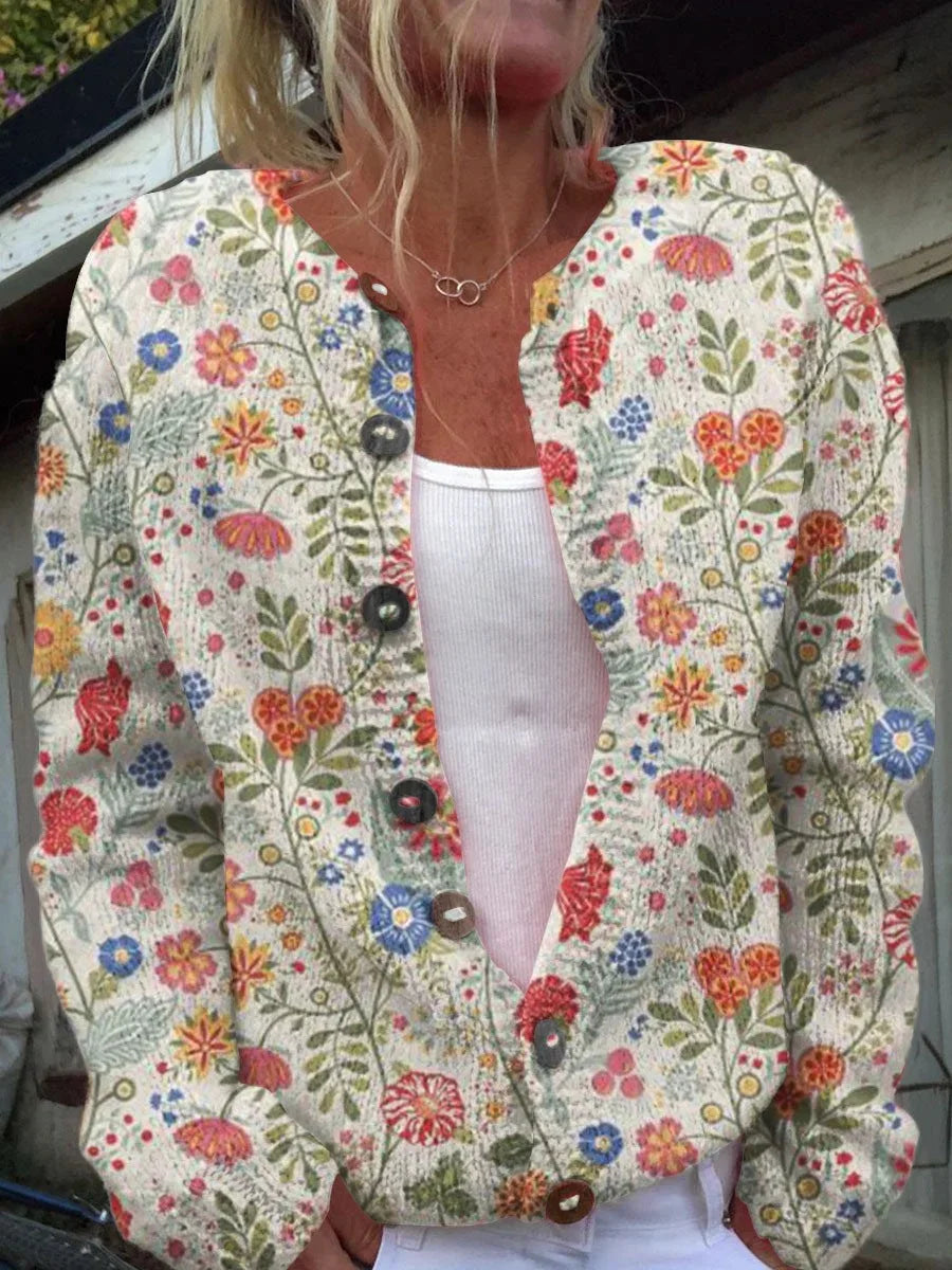 Shane™ – Maglione Cardigan Floreale da Donna