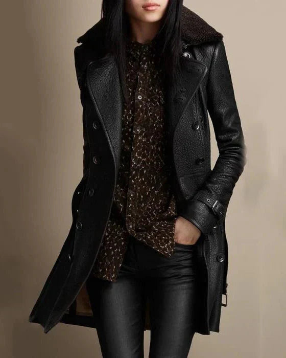 ELINA - Cappotto In Pelle Foderato
