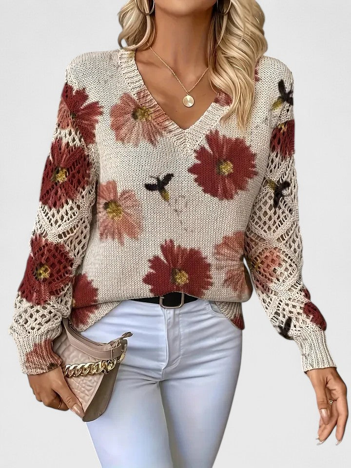Aurélie | Maglione elegante con motivo floreale