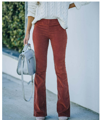 Chloe I Pantaloni Flare in Corduroy