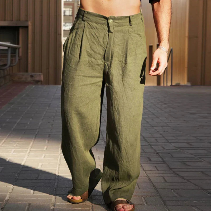 LUCIANO|PANTALONI ESTIVI AMPI
