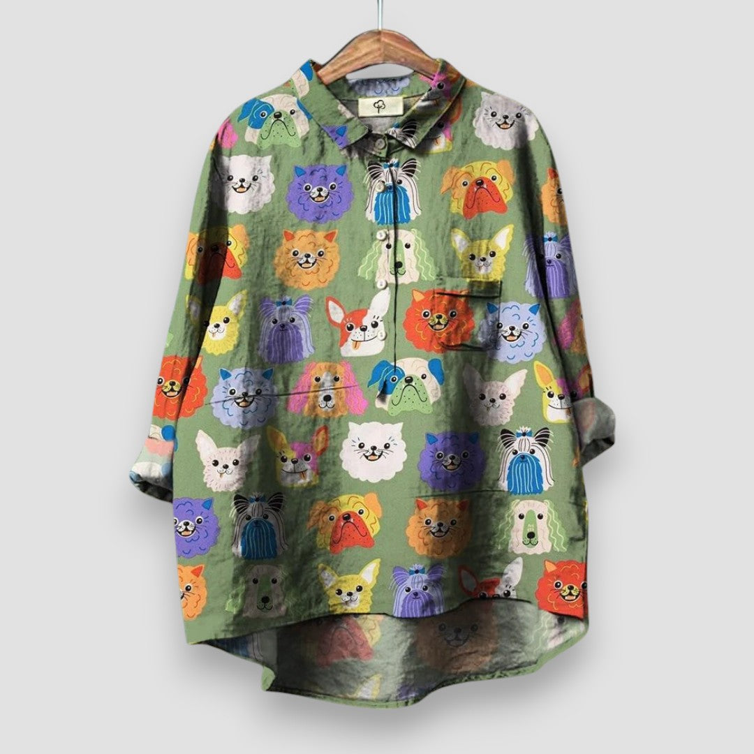 BEATRICE™|CAMICIA STAMPA CANINA