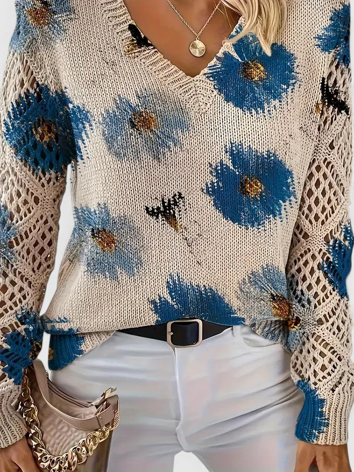 Aurélie | Maglione elegante con motivo floreale