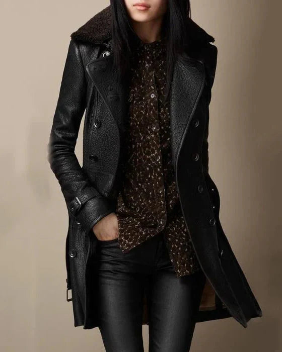 ELINA - Cappotto In Pelle Foderato