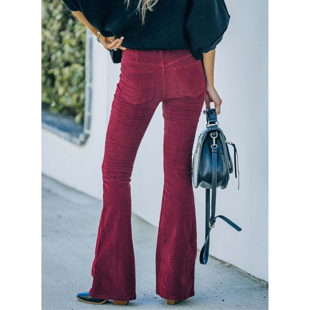 Chloe I Pantaloni Flare in Corduroy