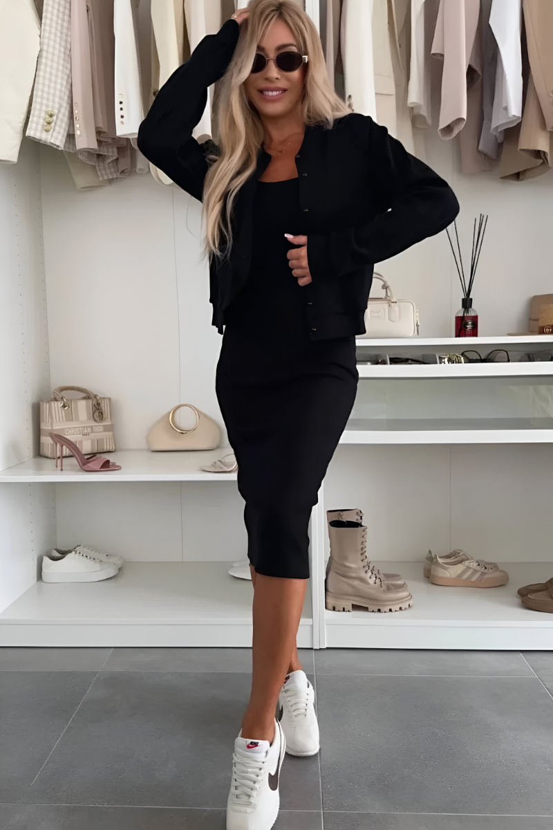 Manon | Set Vestito Midi e Cardigan
