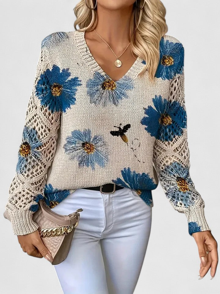 Aurélie | Maglione elegante con motivo floreale