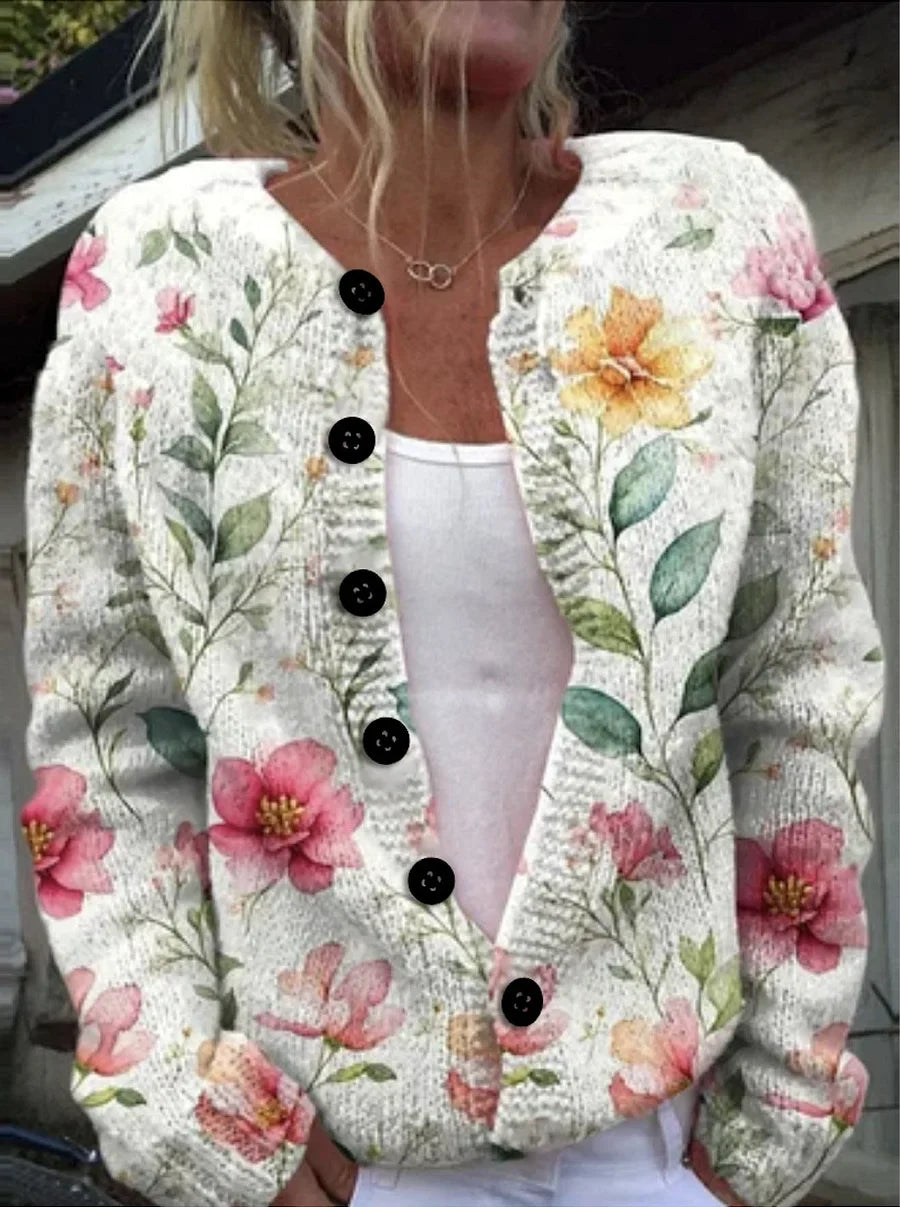 Shane™ – Maglione Cardigan Floreale da Donna