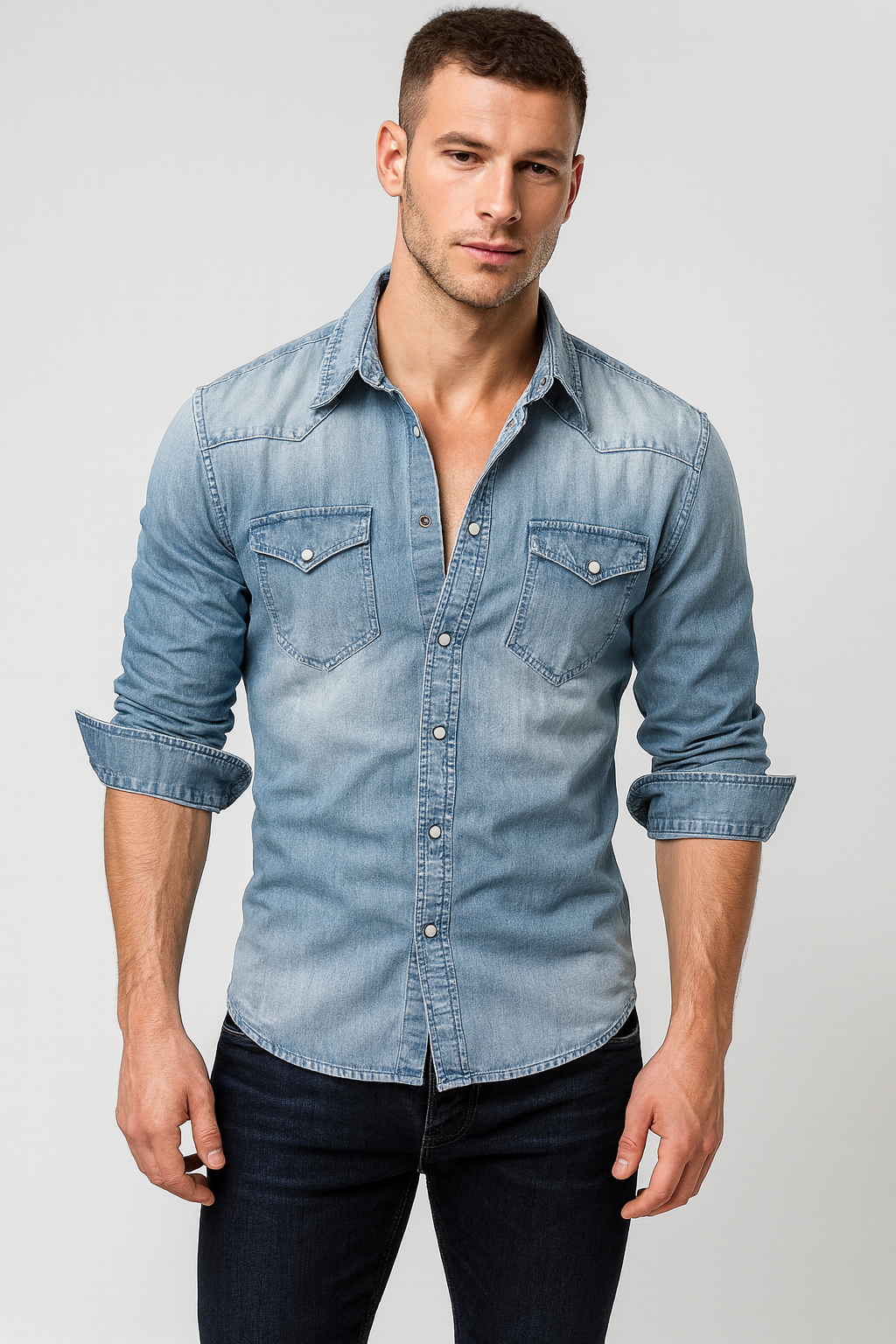EMILIANO™|CAMICIA DENIM MODERNA