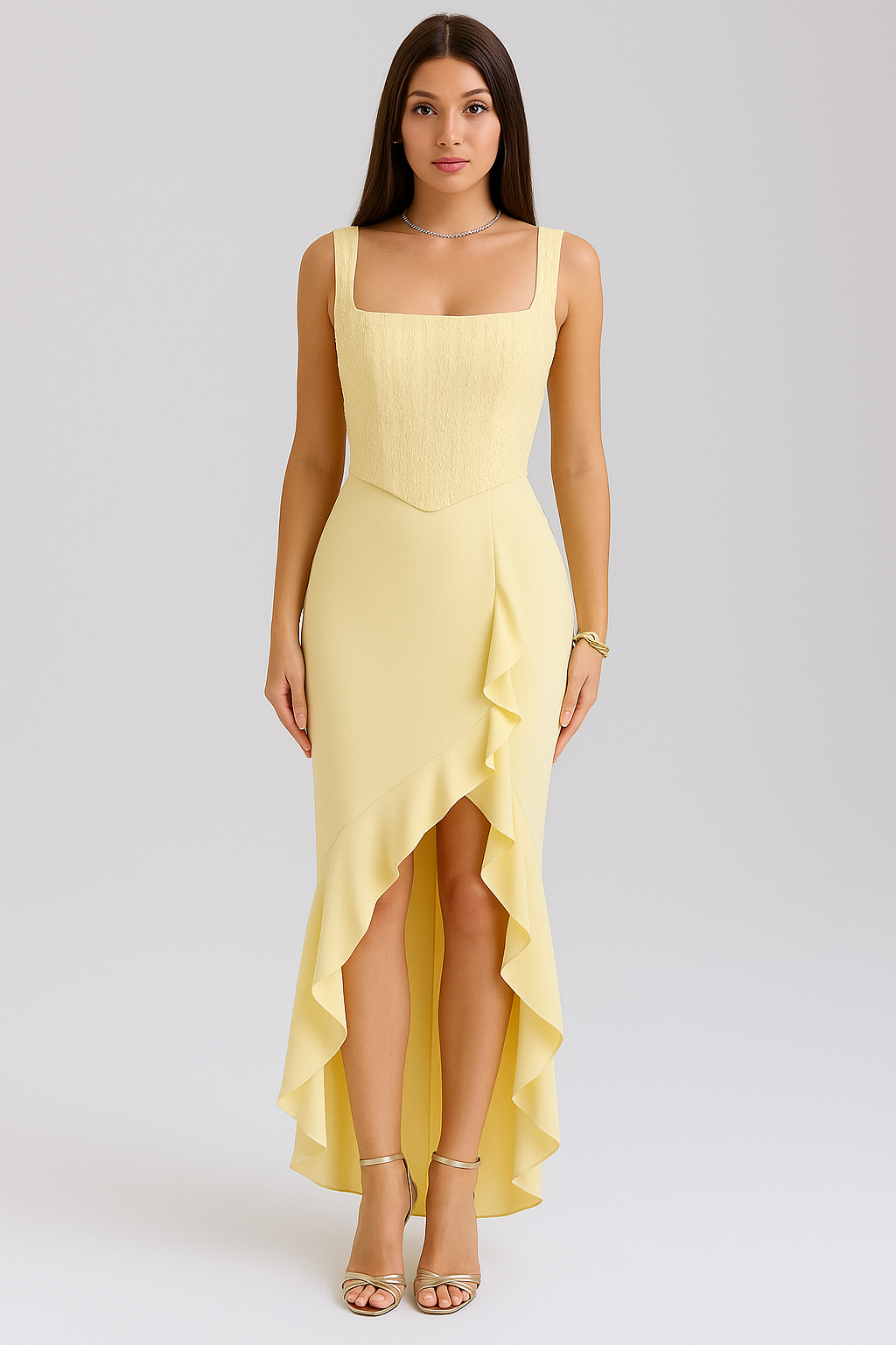 BELLA™ | Abito Corsetto In Satin Ricamato