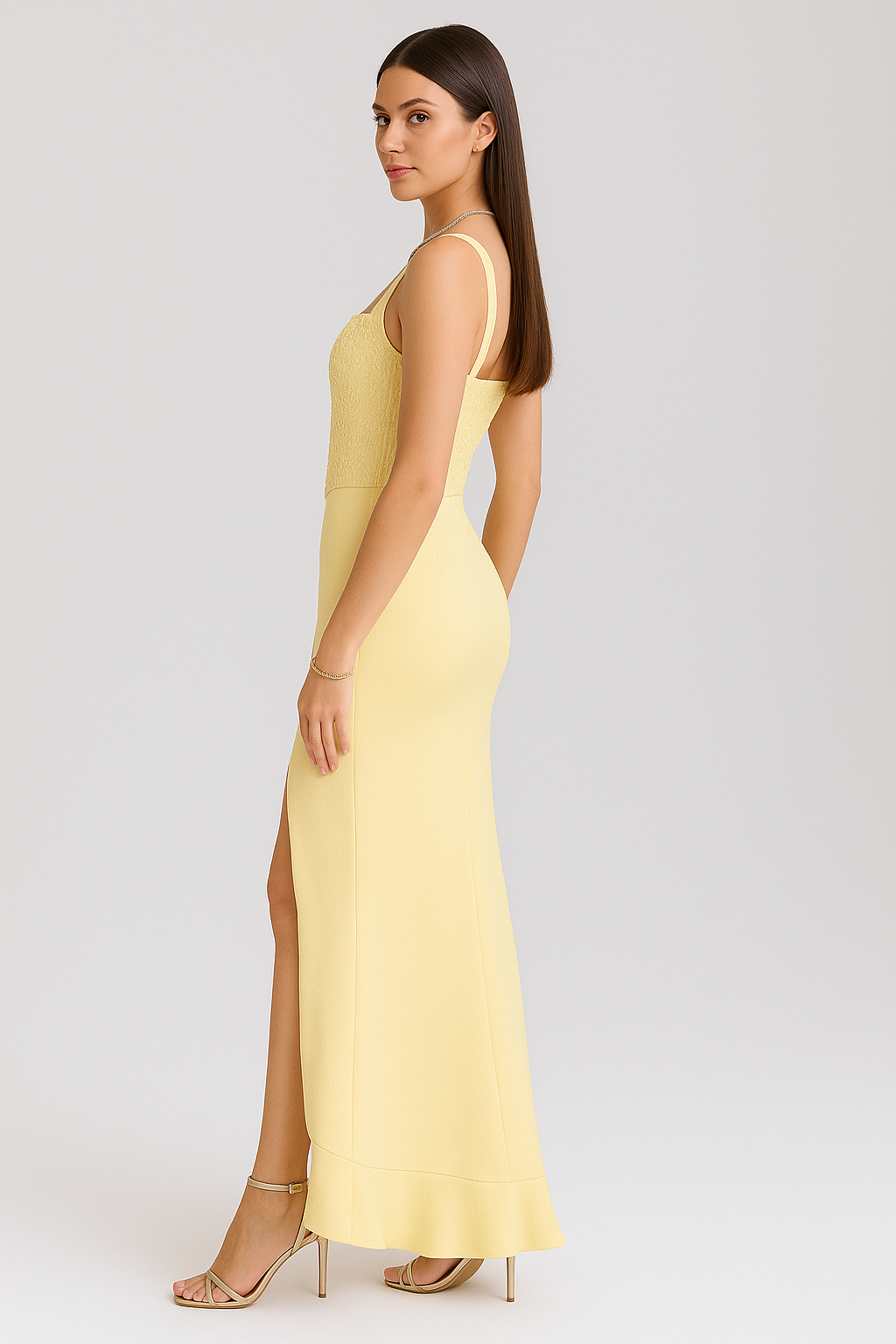 BELLA™ | Abito Corsetto In Satin Ricamato