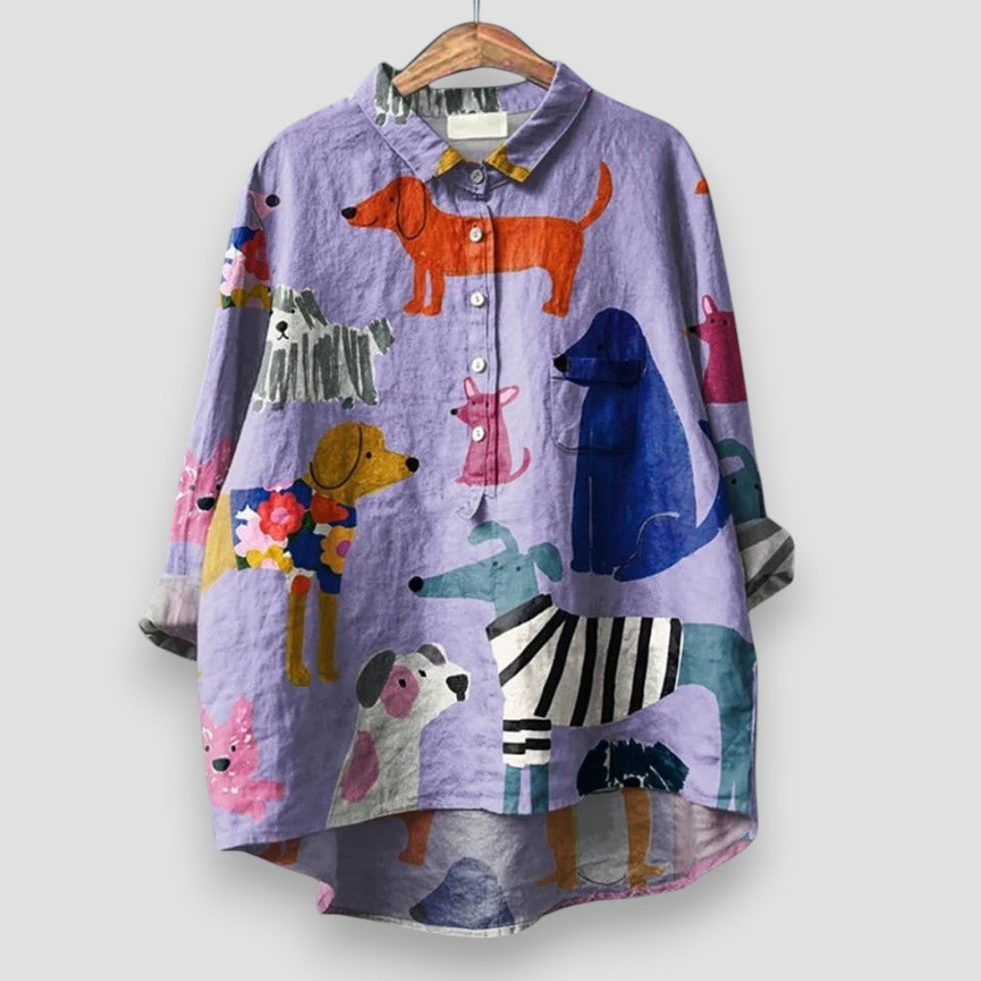 BEATRICE™|CAMICIA STAMPA CANINA