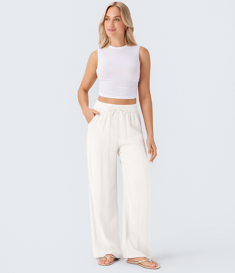 Lisa | Pantaloni in Lino Confortevoli e Leggeri con Pantaloni Eleganti