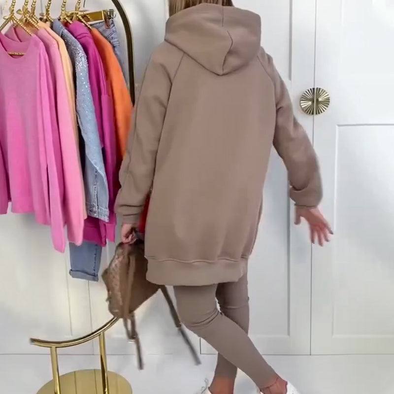 Set di felpa e pantaloni elegante per donne