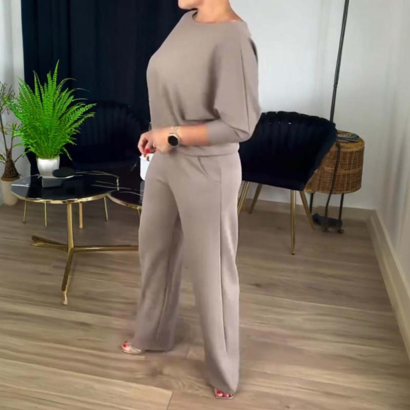 Serena – Completo Elegante 3 Pezzi con Cardigan Lungo, Top e Pantalone Ampio